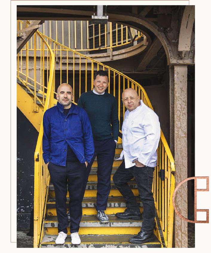Ramy Fischler et Nicola Delon architectes d'excellence de Madame Brasserie et le chef Thierry Marx